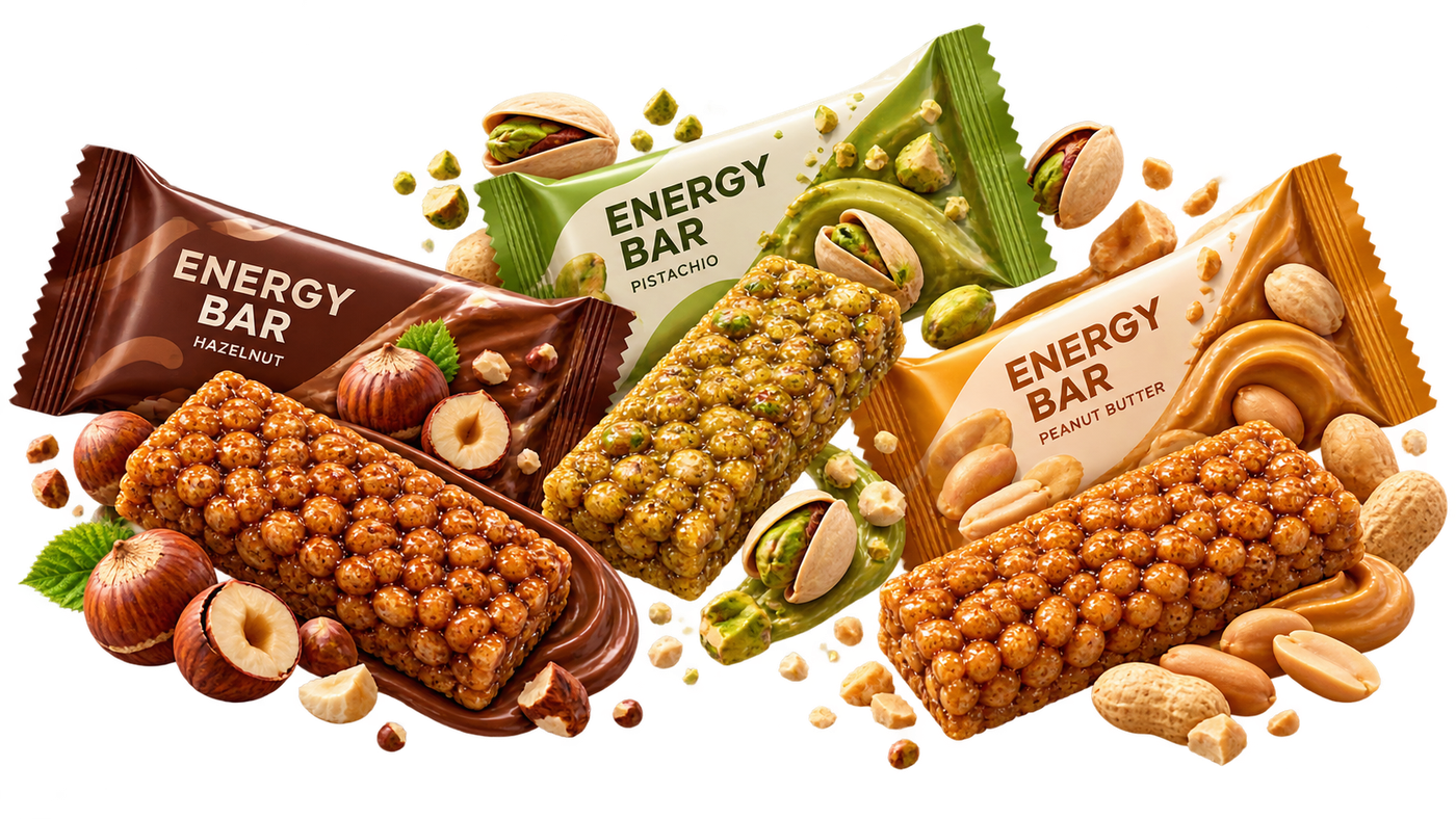 Barrette energetiche Baumé: nocciola, pistacchio e arachidi